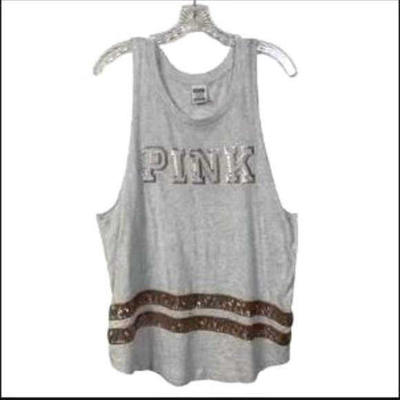PINK Victoria's Secret | Tops | Pink Victorias Secret Heather Gray Rose ...